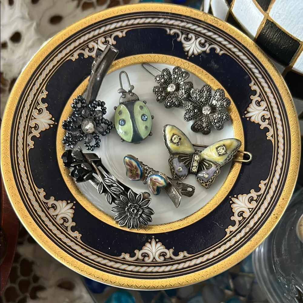 Vintage Lot of 6 Hair Barrettes